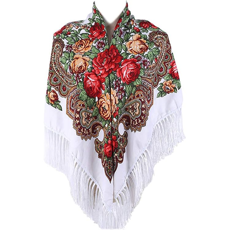 Foulard Vintage AMAZONE En Soie 100% Italienne - Multicolore Motifs Géométriques - Cache-cou