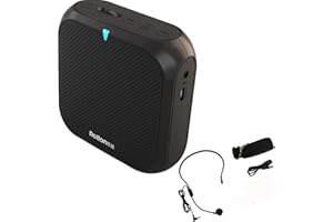 GUANGYU Amplificador de Voz con Microfono,Amplificador Portatil Digital Recargable 5W USB U Disk/TF para guías Maestros Profesores Artistas animadores promotores de Ventas,etc (Negro)