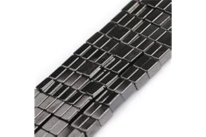 GEM-INSIDE CREATE YOUR OWN FASHION Natural Black Magnetic Hematite Gemstone 3x5mm Rectangle Square Loose Beads for Jewellery Making DIY Bracelet Necklace Crafts 15''