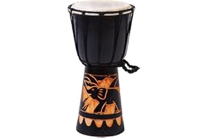 CIFFRE 30cm de haut enfants djembé sculpté éléphant tambour artisanat noir