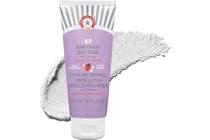 First Aid Beauty – Gommage Corps KP Bump Eraser 10% AHA, Exfoliant Kératose Pilaire à l’Acide Glycolique & Lactique, Parfum Fraise, Peaux Sensibles, 56,7 g