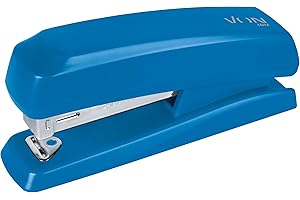 ‎LEITZ VON Leitz Heftgerät, Für 20 Blatt, Tacker mit kompakter Größe ideal für zu Hause, im Büro oder in der Schule, Metall und Kunsstoff, Blau, 56200035