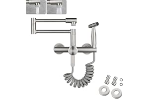 SJQKA-rubinetto Cucina A Muro,Acciaio Inossidabile 304 Per Uso Alimentare,2 Modalità Di Uscita Dell'acqua,miscelatore Da Muro Con Doccetta (13CM-17CM)