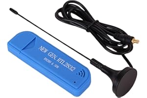 Rosixehird Récepteur Radio SDR - Clé USB RTL-SDR avec antenne,Radio définie par Logiciel pour Windows et Linux, avec réception AM, NFM, FM, DSB, USB, LSB et CW