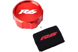 CCYYMOWOK Motorcycle Front Fluid Oil Brake Reservoir Socks Tank Cover For Yamaha YZF R6 R6S 1999-2015 2004 2006 2008