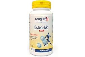 Longlife Osteo-Ar® Plus | con glucosamina solfato, condroitinsolfato e OptiMSM® | Benessere articolazioni e cartilagini | 2 mesi di trattamento | Senza glutine e doping free