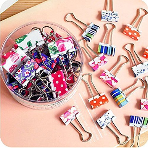 Sungpunet FoldBack Clips 19 mm fichier à ressorts Organisateur Porte à anneaux en métal coloré