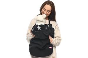 MIJACULTURE Mija - Tragecover, Universal Bezug für Baby Carrier/Tragetücher/Cape 4023 (Schwarz/mit Sternen 2)