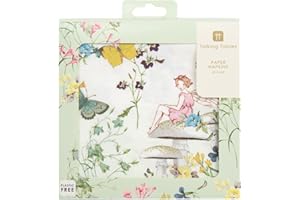 Talking Tables Servilletas con detalles de hadas multicolores ‘TSFairy.’ Papel. 20 Unidades.