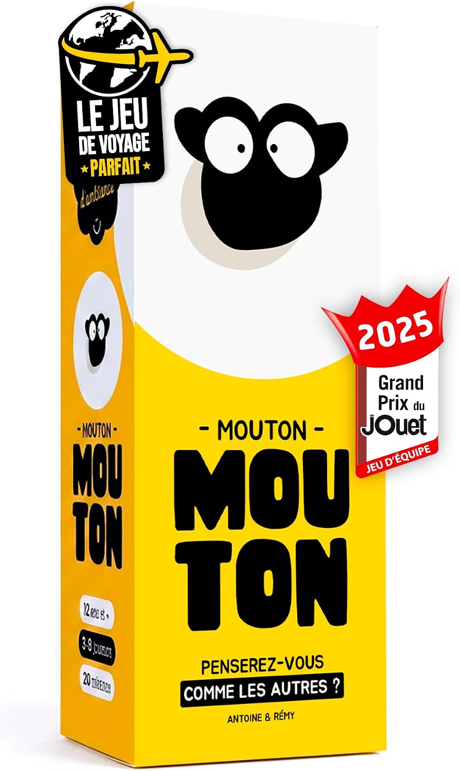 ATM Gaming MOUTON MOUTON - Jeu de Société Famille et Amis - Complétez les Mêmes Réponses que vos Coéquipiers ! - Jeu d’Ambiance Drôle et Rapide - 3 à 9 Joueurs - Dès 12 Ans