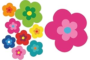 ‎TRADERCAT tradercat pril Blumen Sticker I autoaufkleber Blumen 9 Stück als Set I Retro Aufkleber für Jede Glatte Oberfläche, ideal für Ihr Auto I prilblumen Aufkleber (Pink)