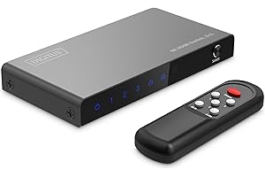 DIGITUS DS-55331 Przełącznik HDMI 3x1-3 wejścia 1 wyjście - UHD 4K/60 Hz HDTV: 3840 x 2160p - HDCP 2.2 i HDMI 2.0 - HDR, CEC, Deep Color, DTS, Dolby Digital - do telewizora, monitora, PS5, PS4, Xbox