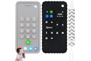 GOQELK Baby Teething Toys, Teething Toys for Babies 0-6-12-18 Months, Phone Teething for Babies, Teethers for Babies Boys Girls Baby Molar Teether Chew Toys Set | (Pack of 2)