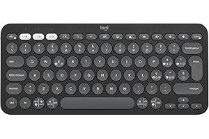 Logitech Pebble Keys 2 K380s, Tastiera Bluetooth Multidispositivo con Tasti di Scelta Rapida Personalizzabili, Sottile e Portatile, Easy-Switch per Windows, macOS, iPadOS, Android, ITA QWERTY, Grafite