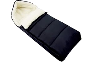 BAMBINIWELT BY RAFAEL K. BAMBINIWELT uniwersalny śpiwór zimowy (108 cm), nadaje się również do fotelika dziecięcego, wózka dziecięcego, wózka spacerowego, z wełny UNI (czarne linie)