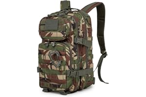 Gear Gem 28L Capacity Military Tactical Backpacks Molle Army Assault Utility Pack 3 Day Bug Out Bag Hiking Treeking Camouflage Hunting Small 3 Compartment Rucksack