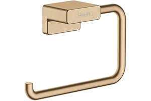 hansgrohe AddStoris - Handtuchring, Handtuchhalter für Wandmontage, verdeckte Befestigung, Badezimmer Zubehör, Brushed Bronze, 41754140