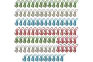 YAVO-EU Kleiderbügel Platzsparend,100 Stück Kleiderbügel Verbindungshaken Kleiderschrank Platzsparend Haken Kunststoff Anschluss Haken für Krawatten Taschen Jacken Kleiderschrank