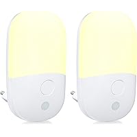 Nachtlicht Steckdose mit Dämmerungssensor & Helligkeit Einstellbar Warmweiß LED Lampe Kind, Babyliya 3 Modi (Auto/ON/OFF…