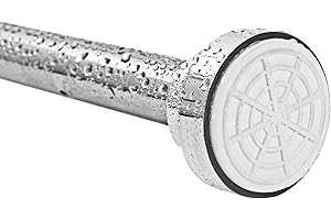 PetHot Shower Curtain Tension Rod Extendable 83-130 cm Stainless Steel Telescopic Rail with no Drilling Curtain Pole Adjustable Hanging Rail for Bathroom Wardrobe Window Shower