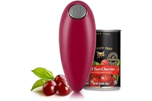 AUIFFER Elektrischer Dosenöffner, Sicher für die Hände One-Touch Dosenöffner Flach und Glatt, Küchen-Dosenöffner für Arthritis-Kranke und Köche