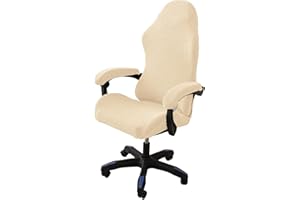 LIFEDX Coprisedia da Gaming Elasticizzata,Ergonomica Coprisedia per Sedia da Gioco,Fodera per Sedia da Ufficio con Braccioli/Schienale della Sedia per Sedia da Computer Gioco,Senza Sedie-Beige