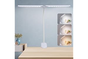deaunbr LED Reading Light with Clip, Desk Lamp 48 LEDs 2600mAh Battery USB Rechargeable Book Lights Stepless Adjustable Brightness Eye Protection Flexible Table Lamps for Bed Headboard, Home, Office