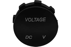 Bassulouda Medidor de voltaje universal Voltímetro pantalla digital resistente al agua LED color verde para 12V-24V DC coche motocicleta automóvil camión