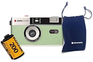 AgfaPhoto analoge 35mm Foto Kamera Set (Color Film + Batterie)