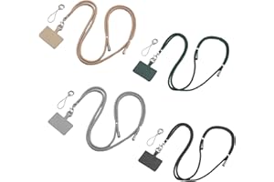 Fhioevt 4 piezas Cuerda para Movil Cuerda Movil Cuello Universal Ajustable Cordon para Movil con Parche Cordon Movil Compatibles con la Mayoría de Phones (4 Colores)
