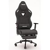Zio Warrior Aragorn 1598B1110 Kumaş Jet Black Oyuncu Koltuğu - Ayak Uzatmalı