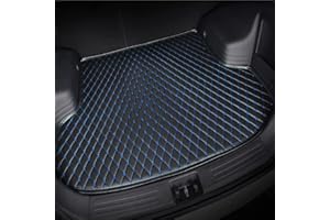 HIPATU Auto Tappetino per Bagagliaio per Alfa Romeo Stelvio 2017-2021 2022 2023 2024, Antiscivolo Impermeabile Protezione Auto Vasca Baule Tappeto Accessori,C-Black-Blue