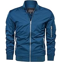 TACVASEN Herren Bomberjacke Leichte Übergangsjacke Militär Fliegerjacke Stehkragen Herbst Frühling Blouson mit…