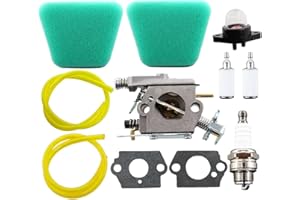 MCHNIC Reemmo - Kit de carburador para Partner 350 351 McCulloch Mac 333 335 338 435 436 438 440 441 442 444 Walbro WT-622 Accesorios de reparación Kit Trimmer y manguera bujía