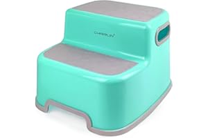 Chairlin Sgabello bambini, Sgabello a due gradini per bambini, Gradino bambini, Scaletta Bambini in Bagno, Sedile per Addestramento per WC, Antiscivolo con 2 Scalini