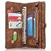 Produktbild INFLATION iPhone/Samsung Leder Handytasche Case Hülle Geldbörse mit Kartenfach abnehmbar Magnet Handy Schutzhülle für Samsung Galaxy S8 in Braun
