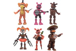Xinchangda FNAF figurki 6 szt. zestaw pięciu nocy gra zdejmowana świecąca lisa siostra lokalizacja horror statuetka model z rozjaśnianiem