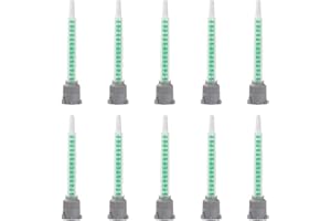 Amfrpar Static Mixer Nozzles 2K Adhesive Mixing Tube Mixing Nozzle Mixer Tips Plastic Adhesive 1:1 Mixer Nozzle for Pipe Flow Pack of 10