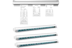 Rebanky Porte Bon de Commande Restaurant, 3 Pièces Support Bon de Commande Cuisine Auto-Adhésif Rail de Billetterie Aluminium 30cm Pince Porte Fiches pour Restaurant, Bureau, Bar