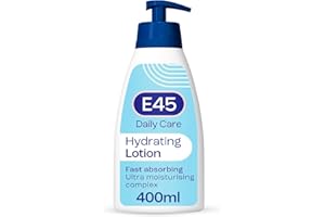 E45 Daily Lotion 400 ml for all Skin Types – Hydrating Non-Greasy Lightweight Moisturiser - Perfume-Free Long Lasting Body Face Hand Cream - Dermatologically Tested