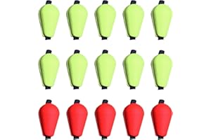 HDGSAFD 15 Pezzi Boe per La Pesca A Mosca, Galleggianti A Caduta, Indicatori di Attacco per La Pesca A Mosca, Boe da Pesca, Indicatori di Morso, Galleggianti Rapidi, Accessori per La Pesca