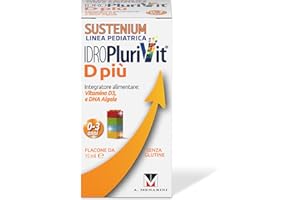 Sustenium Idroplurivit D Più - Integratore alimentare con vitamina D3 e con DHA algale adatto ai bambini di età compresa tra 0 e 3 anni. Flacone da 15 ml., 1