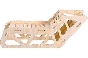 HJZHII HJZHI Vielseitiges Hamsterversteck und Erkundungstunnel, Hamsterhaus mit Kletterleiter aus Holz für Rennmäuse, Hamster, Kleine Haustiere Zubehör