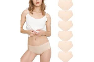 Misolin Culottes Femme Soie Glacée Invisible sans Couture Slips sous-vêtements Lingerie Microfibre Shorties (Lot de 3/6)