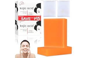 YCAAEO 2PCS Kojic Acid Soap, Jabón de ácido kójic, jabon acido kojico Lightening Soap, Jabón hecho a mano, Unifica el tono de la piel (2 barras, 65 g)