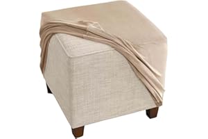ZEaink Copri Pouf Elasticizzato Ottomano Poggiapiedi 40x40/80x80/60x60/50x50/45x45 Copertura Ottomana, Copri Pouf Quadrato in Velluto Lavabile,Copri Sgabello (Color : #5, Size : 40x40cm/16x16in)