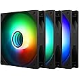 Thermalright TL-C12B-S V3 Case Fan 120mm ARGB CPU Cooler Fan Comes with ARGB Mirror Light Effect,PC PWM Silent Fan with 1500RPM Speed, Black CPU Cooling ARGB Fan(Kit Fans)