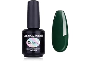 Mobray Verde Smalto Semipermanente Unghie, Verde Scuro 15ml Inverno Smalt Semipermanenti per Unghie, Gel Nail Polish per Uso Professionale e Domestico Smalto Gel Nail Manicure