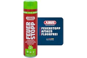 ABUS Feuerlöschspray Feuerstopp AFS625 fluorfrei - handlicher Feuerlöscher gegen Entstehungsbrände der Brandklassen 5A und 5F - lange haltbar - Made in Germany - für Haushalt, Küche, Camper und Grill