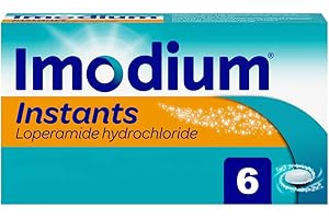 Imodium Instants (1 x 6 Tablets) Loperamide Dissolving Tablets for On-The-Go Diarrhoea Relief, Treats Short-Term and IBS Diarrhoea, Helps Restore Your Natural Rhythm, for Adults and Children Aged 12+